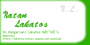 natan lakatos business card